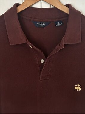 Brooks Sports Men’s Size XL Short Sleeve 100% Cotton Polo Tee